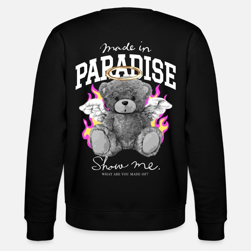 Made in Paradise Bär - Stanley/Stella Unisex Bio-Sweatshirt CHANGER - Schwarz