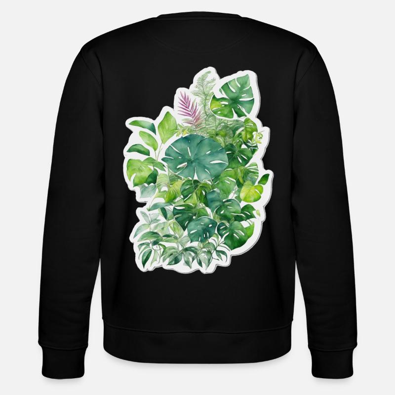 Feuilles de jungle - Sweat bio CHANGER Stanley/Stella Unisexe - noir