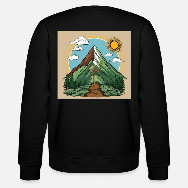 Bergspitzenkönig - Stanley/Stella Unisex Bio-Sweatshirt CHANGER  - Schwarz