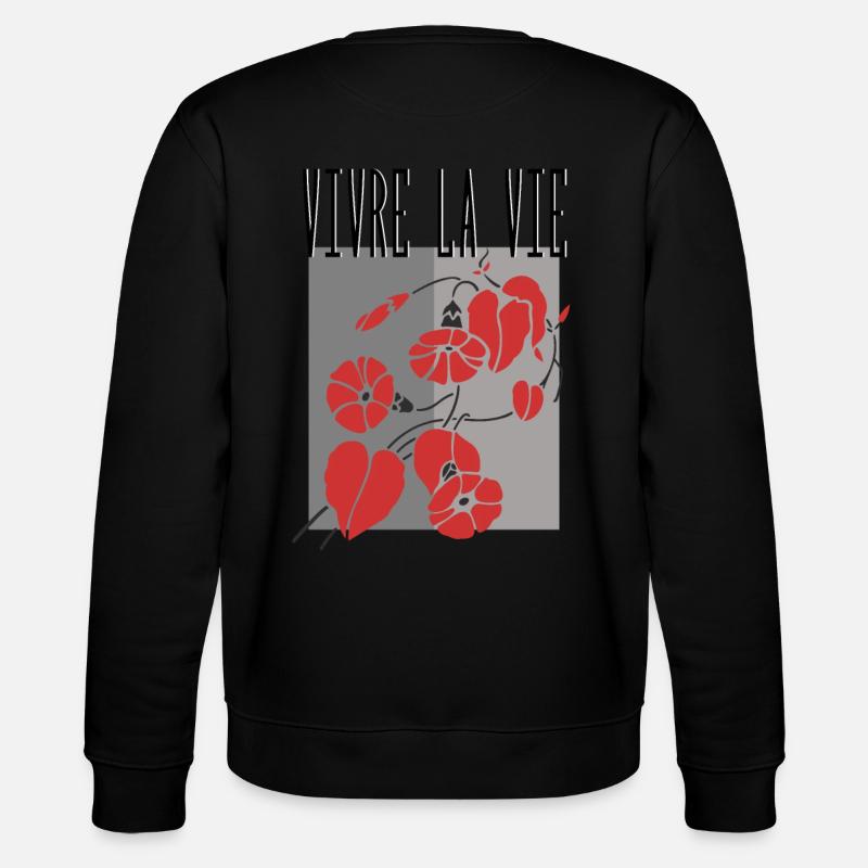 Live life - Stanley/Stella CHANGER Unisex Organic Sweatshirt - black