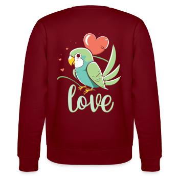 Pour les propriétaires de perruches : l’amour à l’état pur - Sweat bio CHANGER Stanley/Stella Unisexe - bordeaux - Dos - Marisol (170cm)