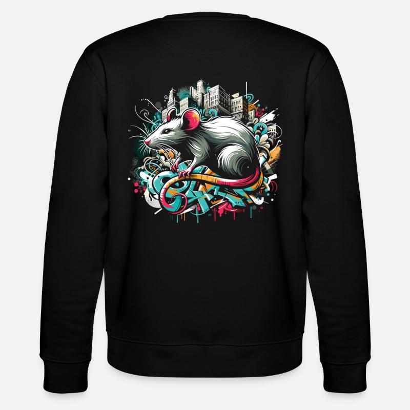 Graffiti Rat: Urban Intelligence - Stanley/Stella CHANGER Unisex Organic Sweatshirt - black