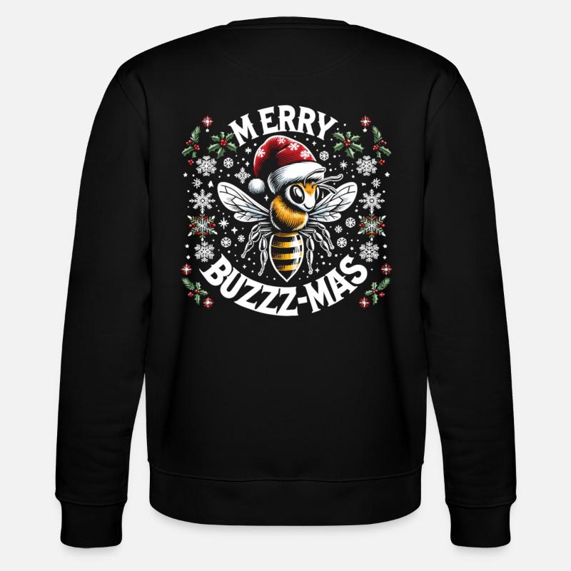 Snowflakes and bee magic - Stanley/Stella CHANGER Unisex Organic Sweatshirt - black