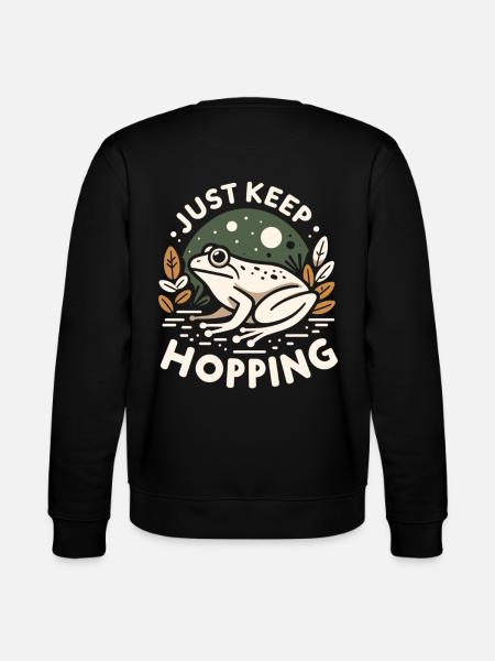 Klassisk naturlig groda - Ekologisk sweatshirt CHANGER unisex från Stanley/Stella - svart