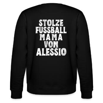 Stolze Fussball Mama von Alessio - Stanley/Stella Unisex Bio-Sweatshirt CHANGER  - Schwarz - Hinten - Marisol (170cm)