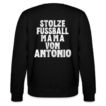 Stolze Fussball Mama von Antonio - Stanley/Stella Unisex Bio-Sweatshirt CHANGER  - Schwarz - Hinten - Marisol (170cm)