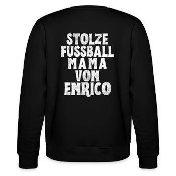 Stolze Fussball Mama von Enrico - Stanley/Stella Unisex Bio-Sweatshirt CHANGER  - Schwarz - Hinten - Marisol (170cm)