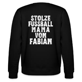 Stolze Fussball Mama von Fabian - Stanley/Stella Unisex Bio-Sweatshirt CHANGER  - Schwarz - Hinten - Marisol (170cm)