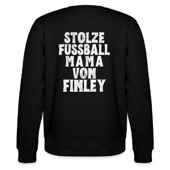 Stolze Fussball Mama von Finley - Stanley/Stella Unisex Bio-Sweatshirt CHANGER  - Schwarz - Hinten - Marisol (170cm)