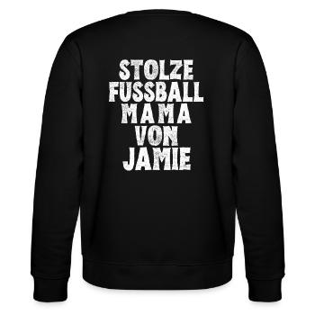 Stolze Fussball Mama von Jamie - Stanley/Stella Unisex Bio-Sweatshirt CHANGER  - Schwarz - Hinten - Marisol (170cm)