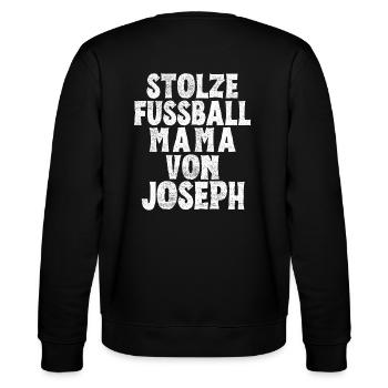 Stolze Fussball Mama von Joseph - Stanley/Stella Unisex Bio-Sweatshirt CHANGER  - Schwarz - Hinten - Marisol (170cm)