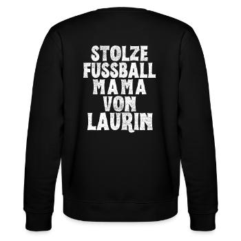 Stolze Fussball Mama von Laurin - Stanley/Stella Unisex Bio-Sweatshirt CHANGER  - Schwarz - Hinten - Marisol (170cm)