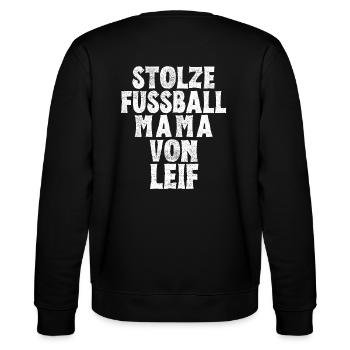 Stolze Fussball Mama von Leif - Stanley/Stella Unisex Bio-Sweatshirt CHANGER  - Schwarz - Hinten - Marisol (170cm)