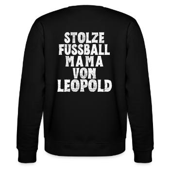 Stolze Fussball Mama von Leopold - Stanley/Stella Unisex Bio-Sweatshirt CHANGER  - Schwarz - Hinten - Marisol (170cm)