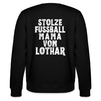 Stolze Fussball Mama von Lothar - Stanley/Stella Unisex Bio-Sweatshirt CHANGER  - Schwarz - Hinten - Marisol (170cm)