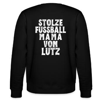 Stolze Fussball Mama von Lutz - Stanley/Stella Unisex Bio-Sweatshirt CHANGER  - Schwarz - Hinten - Marisol (170cm)