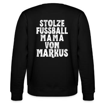 Stolze Fussball Mama von Markus - Stanley/Stella Unisex Bio-Sweatshirt CHANGER  - Schwarz - Hinten - Marisol (170cm)