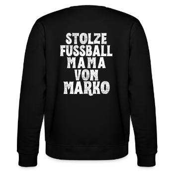 Stolze Fussball Mama von Marko - Stanley/Stella Unisex Bio-Sweatshirt CHANGER  - Schwarz - Hinten - Marisol (170cm)