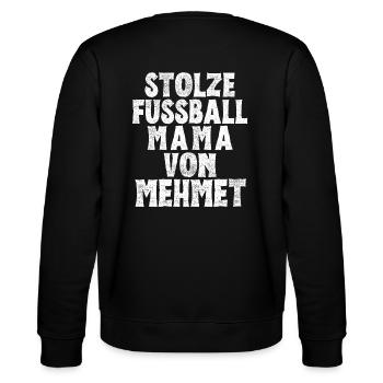 Stolze Fussball Mama von Mehmet - Stanley/Stella Unisex Bio-Sweatshirt CHANGER  - Schwarz - Hinten - Marisol (170cm)