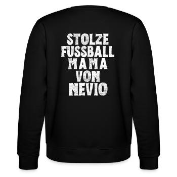 Stolze Fussball Mama von Nevio - Stanley/Stella Unisex Bio-Sweatshirt CHANGER  - Schwarz - Hinten - Marisol (170cm)