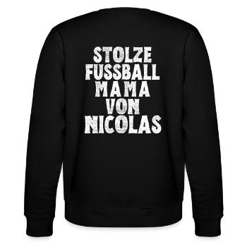 Stolze Fussball Mama von Nicolas - Stanley/Stella Unisex Bio-Sweatshirt CHANGER  - Schwarz - Hinten - Marisol (170cm)