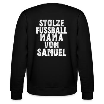 Stolze Fussball Mama von Samuel - Stanley/Stella Unisex Bio-Sweatshirt CHANGER  - Schwarz - Hinten - Marisol (170cm)
