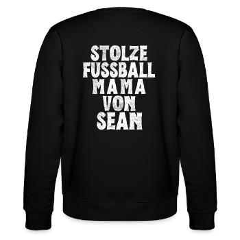 Stolze Fussball Mama von Sean - Stanley/Stella Unisex Bio-Sweatshirt CHANGER  - Schwarz - Hinten - Marisol (170cm)