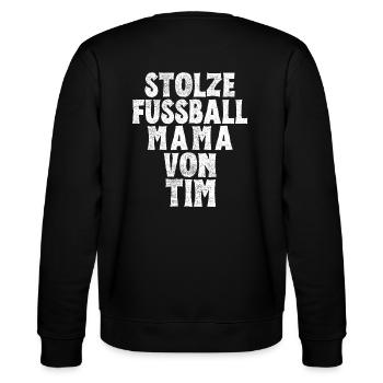 Stolze Fussball Mama von Tim - Stanley/Stella Unisex Bio-Sweatshirt CHANGER  - Schwarz - Hinten - Marisol (170cm)