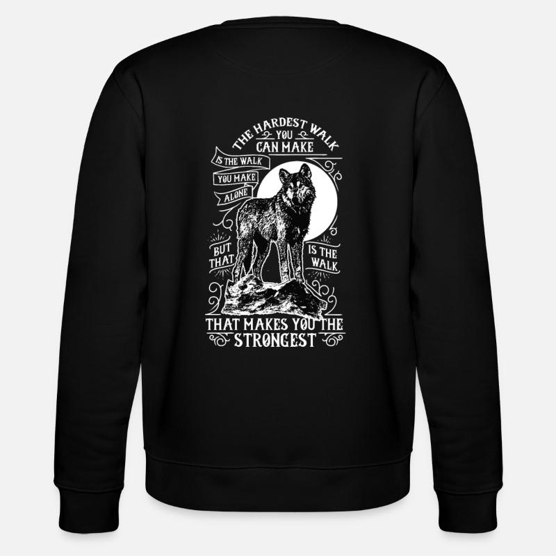 Einsamer Wolf - Stanley/Stella Unisex Bio-Sweatshirt CHANGER  - Schwarz