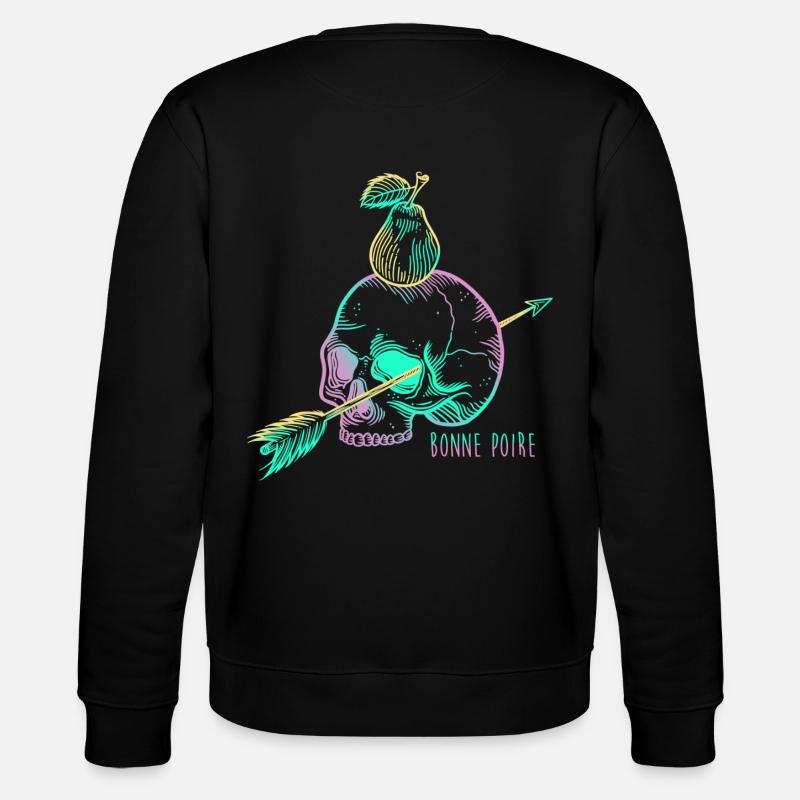 Skull pear mauve - Sweat bio CHANGER Stanley/Stella Unisexe - noir
