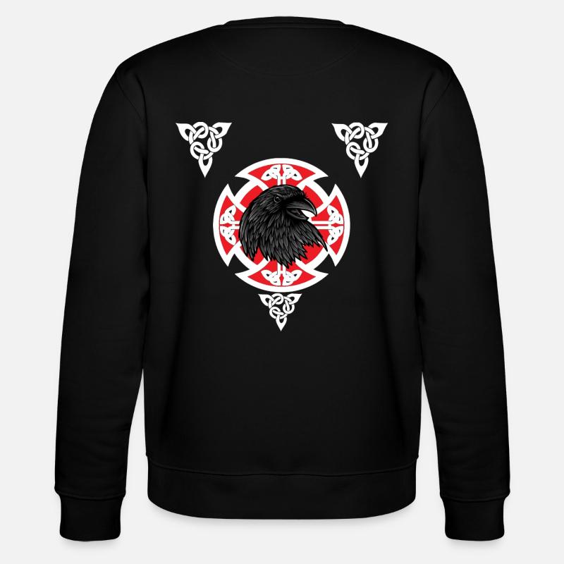 Celtic Shield,Celtic,Raven Shirt,Viking Gift - Stanley/Stella CHANGER Unisex Organic Sweatshirt - black