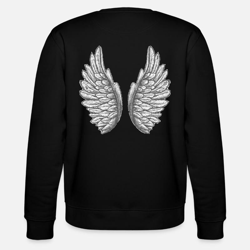 Flügel - Stanley/Stella Unisex Bio-Sweatshirt CHANGER  - Schwarz