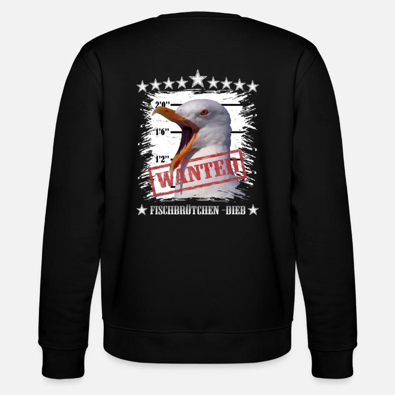 Diebische Möwe - Stanley/Stella Unisex Bio-Sweatshirt CHANGER  - Schwarz