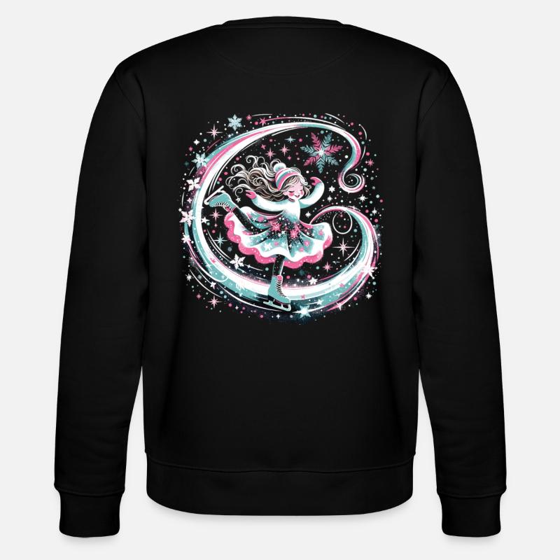 Traum auf Eis: Schlittschuhmädchen - Stanley/Stella Unisex Bio-Sweatshirt CHANGER  - Schwarz