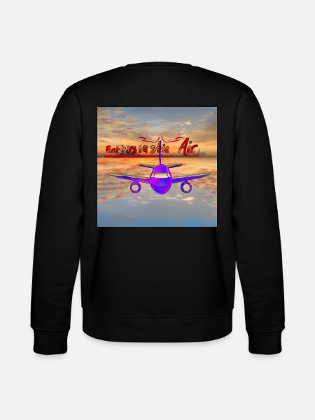 Enthusiastic Air - Stanley/Stella CHANGER Unisex Organic Sweatshirt - black