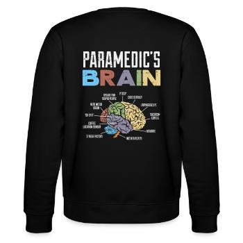 Lustiger Sprichwort-Sanitäter EMS Brain Funny - Stanley/Stella Unisex Bio-Sweatshirt CHANGER  - Schwarz - Hinten - Marisol (170cm)