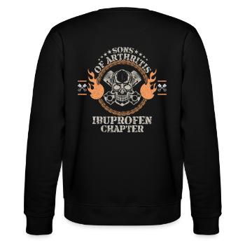 Sons mit Arthritis Ibuprofen Motorradfahrer - Stanley/Stella Unisex Bio-Sweatshirt CHANGER  - Schwarz - Hinten - Marisol (170cm)