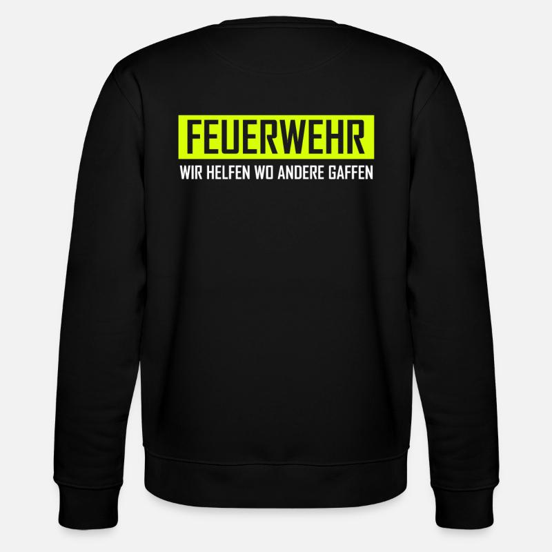 Firefighters help other gaffes gift - Stanley/Stella CHANGER Unisex Organic Sweatshirt - black