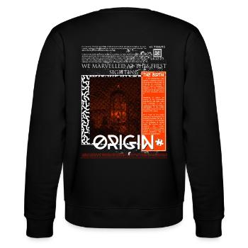 Fantasy fine art graphic design "ORIGIN" T-Shirt - Stanley/Stella CHANGER Unisex Organic Sweatshirt - black - Back - Marisol (170cm)