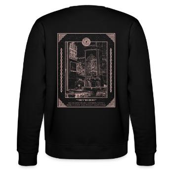 Fine line art monochrome arabic calligraphy scene - Stanley/Stella CHANGER Unisex Organic Sweatshirt - black - Back - Marisol (170cm)