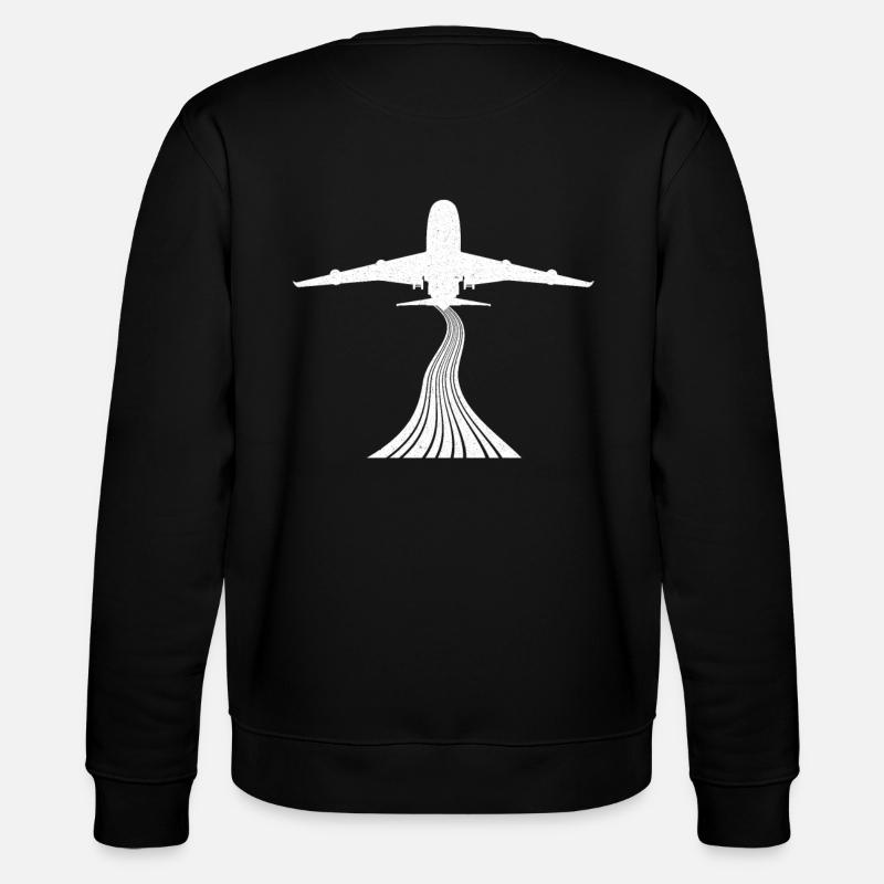 Flugzeug - Stanley/Stella Unisex Bio-Sweatshirt CHANGER - Schwarz