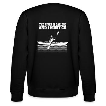 Kanu Kajak Kanusport Paddelboot Geschenk - Stanley/Stella Unisex Bio-Sweatshirt CHANGER  - Schwarz - Hinten - Marisol (170cm)