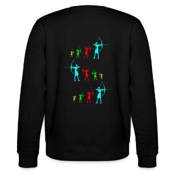 Bogenschütze Bogenschießen Bogenjagd Geschenk - Stanley/Stella Unisex Bio-Sweatshirt CHANGER  - Schwarz - Hinten - Marisol (170cm)