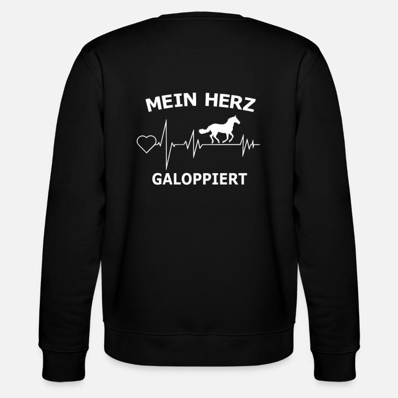 Pferd - Stanley/Stella Unisex Bio-Sweatshirt CHANGER - Schwarz