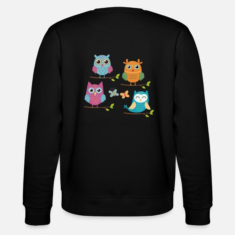 Eule - Stanley/Stella Unisex Bio-Sweatshirt CHANGER  - Schwarz