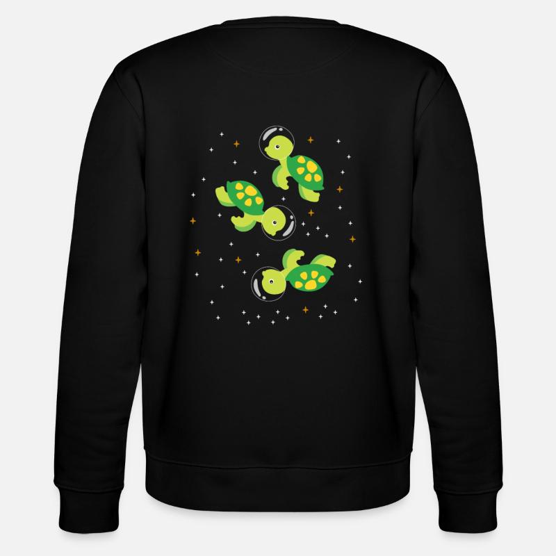 Turtle astronaut outer space - Stanley/Stella CHANGER Unisex Organic Sweatshirt - black