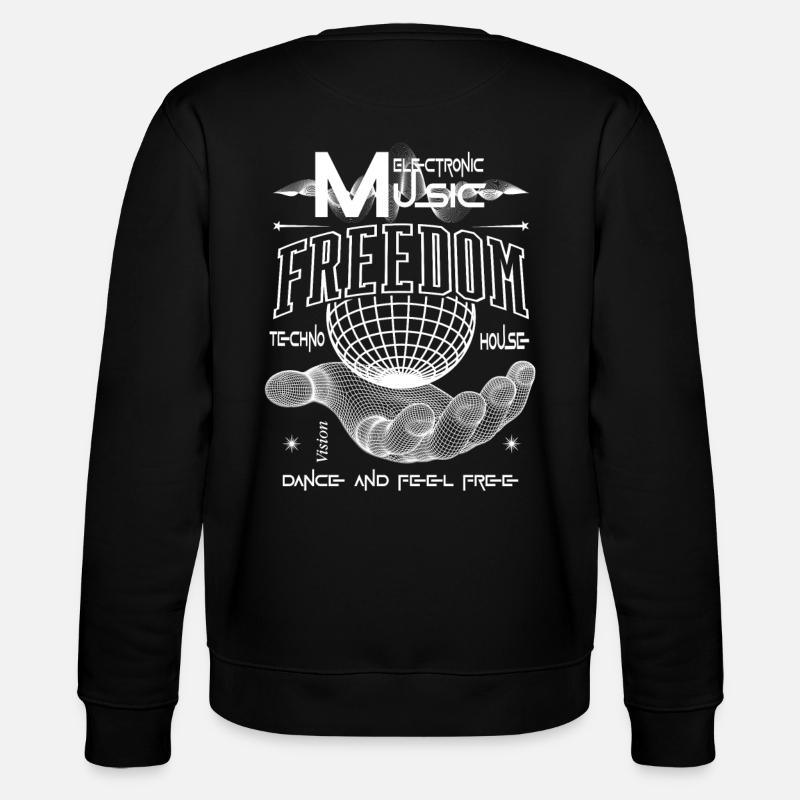 Techno House Vision - Stanley/Stella Unisex Bio-Sweatshirt CHANGER  - Schwarz