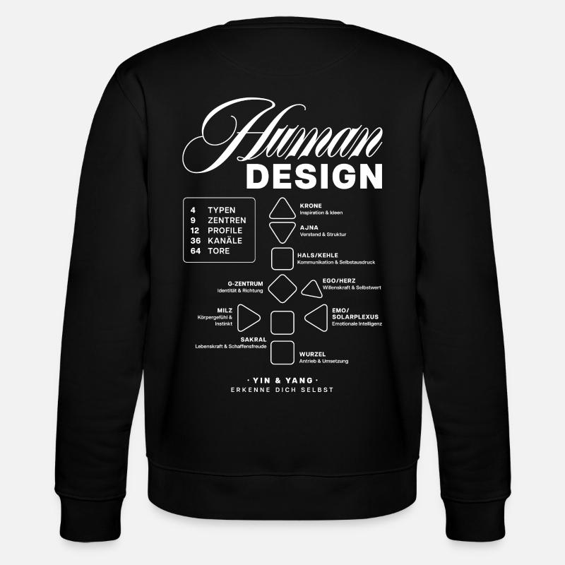 Human Design Blueprint - Stanley/Stella Unisex Bio-Sweatshirt CHANGER - Schwarz