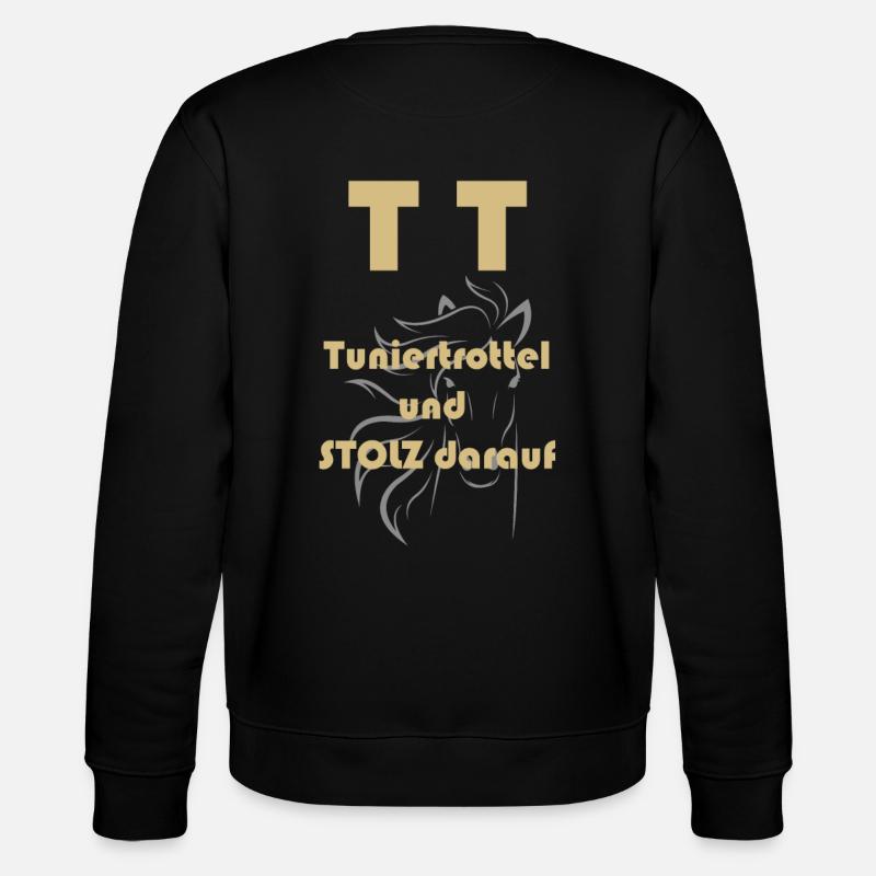 Tuniertrottel TT Pferd Reiten - Stanley/Stella Unisex Bio-Sweatshirt CHANGER  - Schwarz