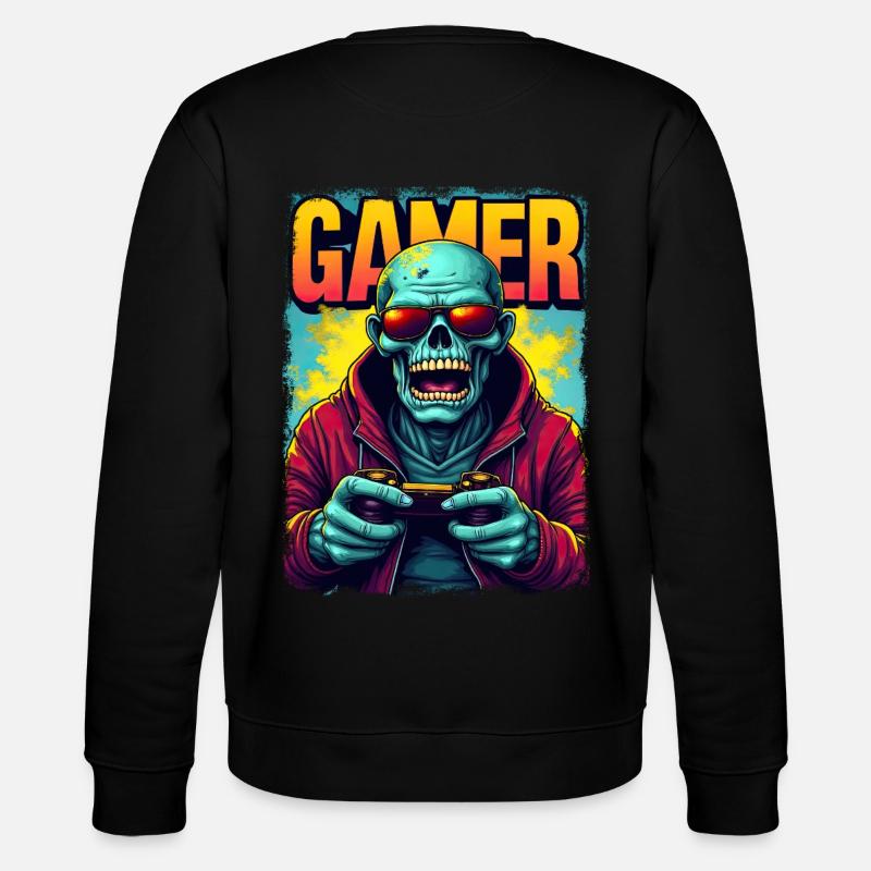 Zombie joueur avec manette - Sweat bio CHANGER Stanley/Stella Unisexe - noir